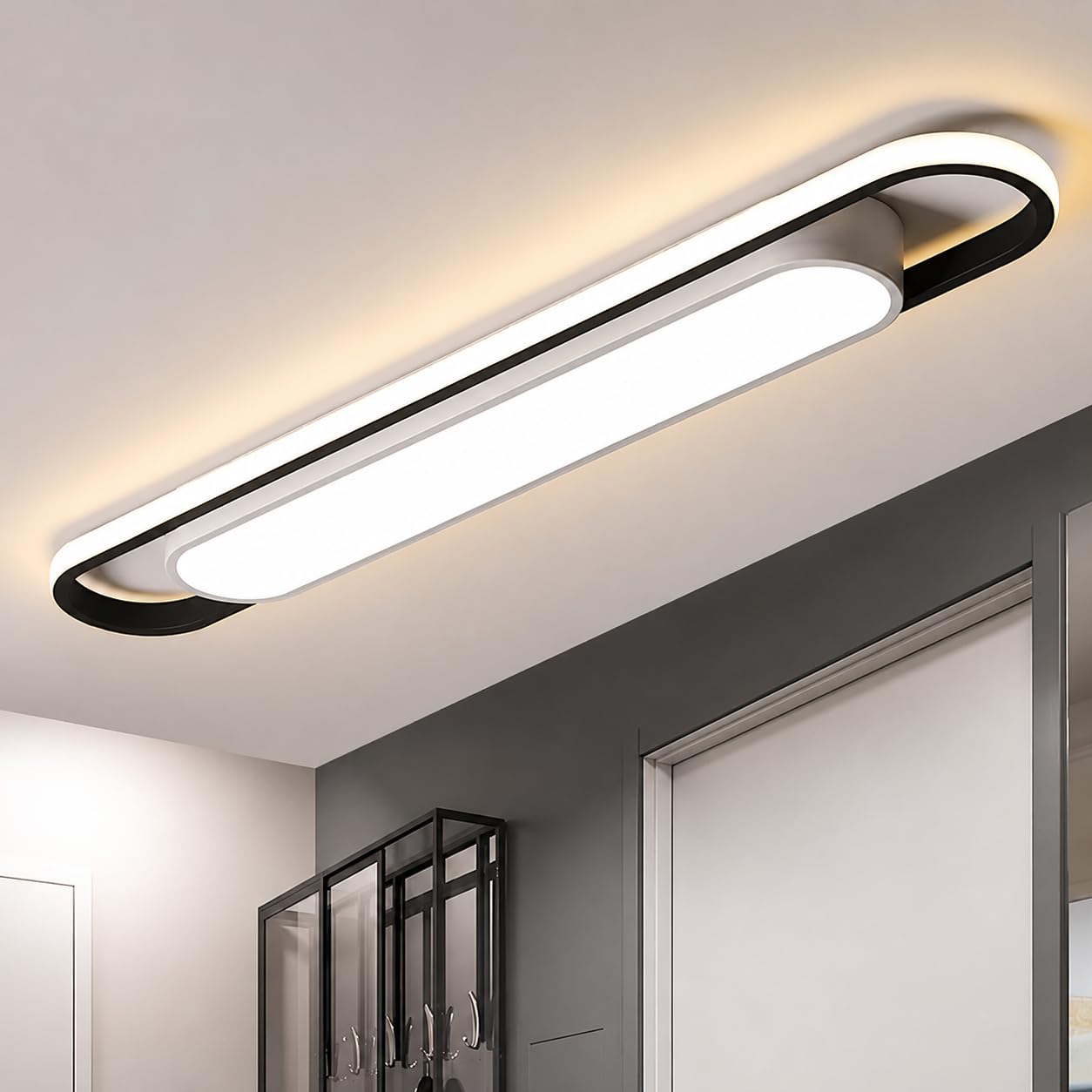 Smartway® Amigo 82W Modern LED Ceiling Light | Rectangular Surface Mounted Ceiling Lamp with 3 Colour Modes | Decorative Ceiling Light for Living Room, Bedroom, Hall, Dining & Office-image-25