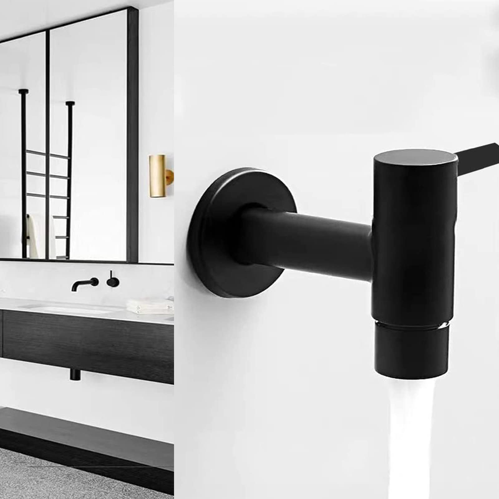 Rubinetto Da Esterno In Acciaio Inox 304 Nero - G1/2, Per Giardino, Cucina, Balconi - Foto 8