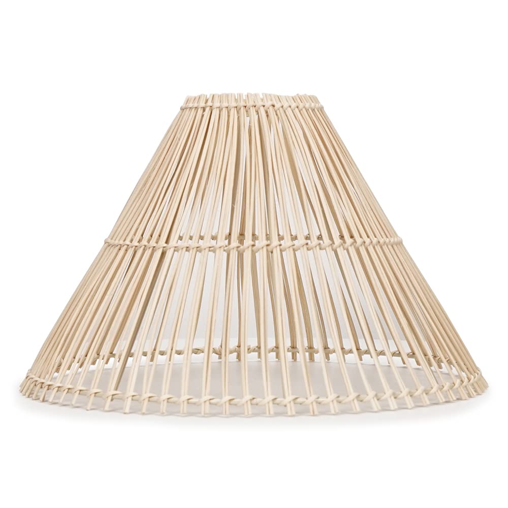 Minisun Tapered | Modern Natural Rattan Ceiling Light Shade | Pendant Lights, Home Décor & Improvement Essential Size 1