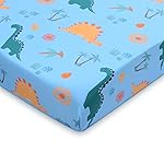 UOMNY Crib Sheet, Dinosaur Crib Sheets Baby Sheet for Standard Crib and Toddler Mattresses Nursery Bedding Sheet Crib Mattress Sheets for Boys and Girls 1 Pack Toddler Sheet