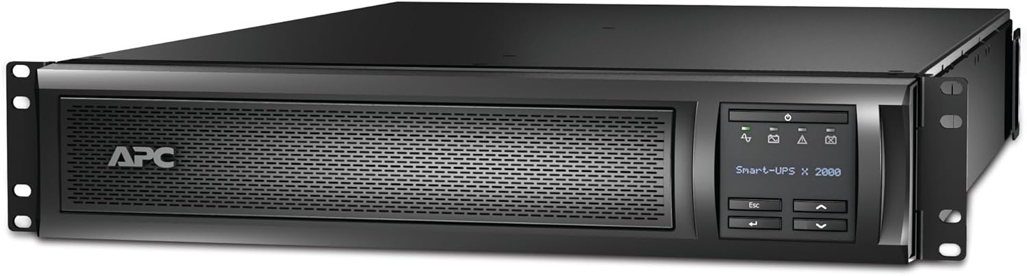 APC Network UPS, 2000VA Smart-UPS Sine Wave UPS with Extended Run Option, SMX2000RMLV2UNC, Network Management Card, 2U Rackmount/Tower Convertible, Line-Interactive, 120V