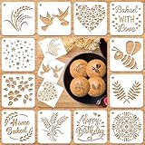 Patelai 12 Pcs Stencil for Bread Artisan...