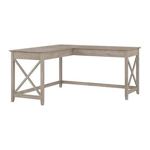 Bush Home Key West 60W Modern Farmhouse L Shaped Desk