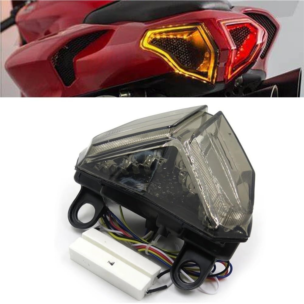 Fari Fendinebbia Fanale posteriore a LED per moto Lente fumé | Fanale posteriore a LED per moto Lente fumé Fanale posteriore a LED per 848 2008-2014 Per 1098 2007-2013 Per 1198 2007-2013