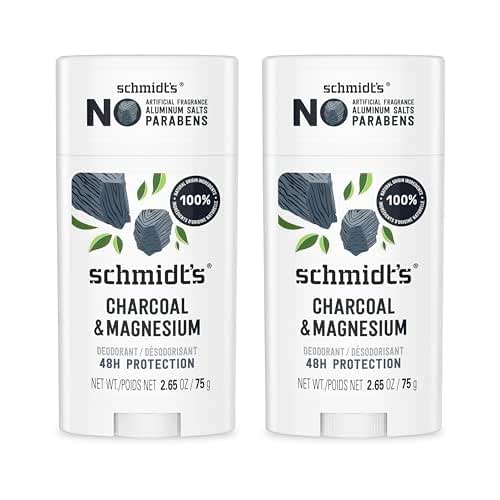 Schmidt's Aluminum-Free Vegan Deodorant Charcoal & Magnesium with 48 Hour