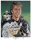 Mike Modano Autographed Minnesota North Stars 11x14 Lithograph - Autographed NHL Photos