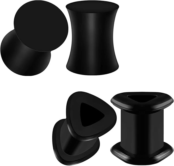 2PCS Silicone Skin Double Flared Saddle Unique Stretcher Ear Tunnel Gauge Plug Earring Lobe Piercing Jewellery Choose Sizes 5