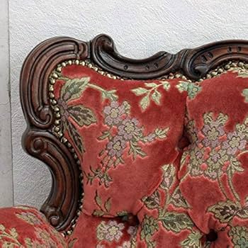 イタリア製 1人がけ ソファ 猫脚 金華山 レッド 肘付きソファ 1P KATY 61J25MmOKuL._AC_UF350,