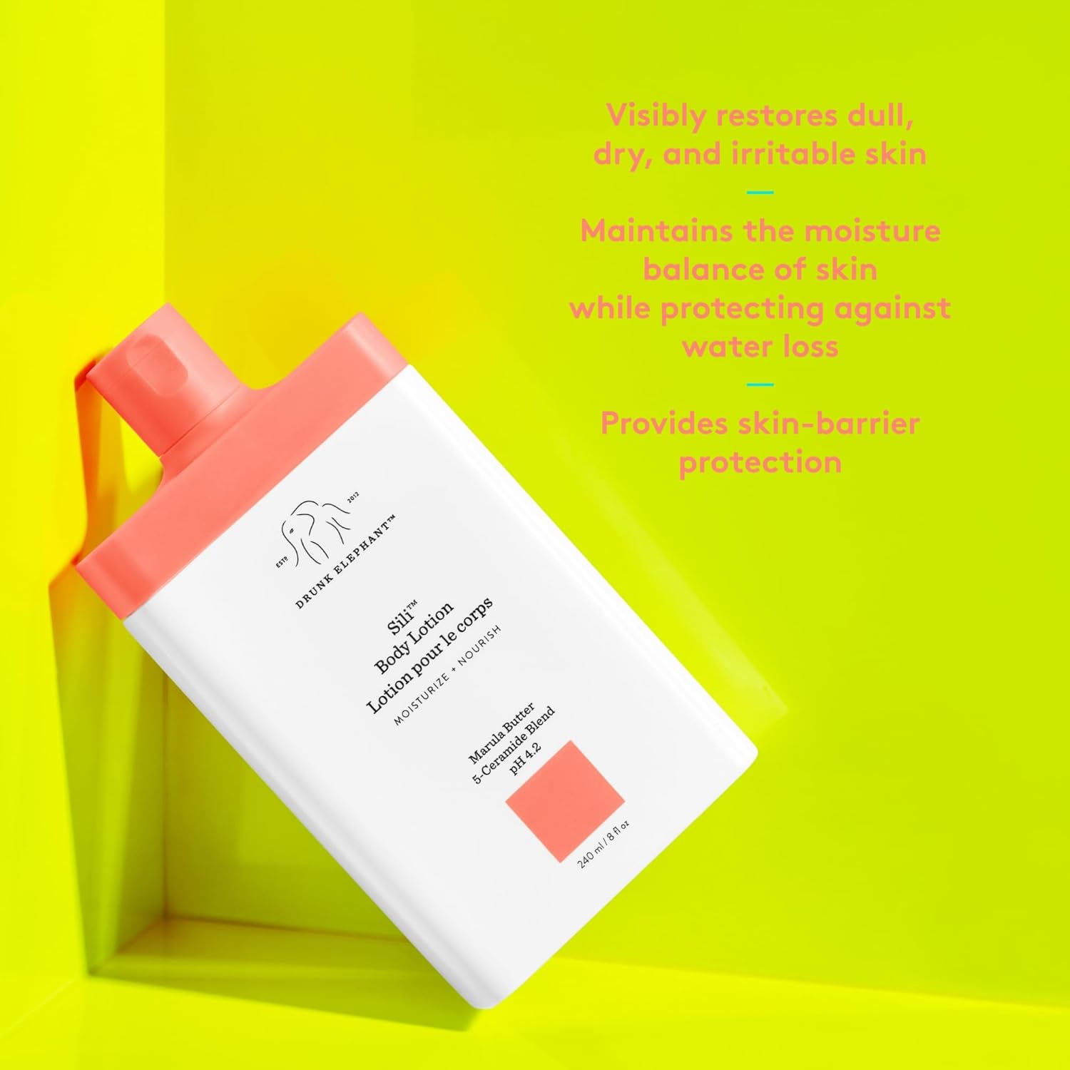 Drunk Elephant Sili Body Lotion - 240 ml/8 fl oz - Lightweight Daily Lotion - Clean Clinical Skincare - Cruelty-Free - Dermatologist Tested - Free of Essential Oils, Silicones, and Fragrance - Image 2