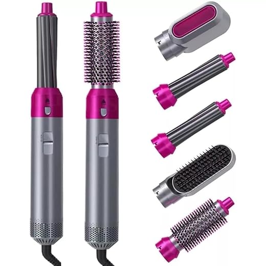 Escova Modeladora 5 em 1 Secadora Chapinha Modelador de Cachos Escova Elétrica