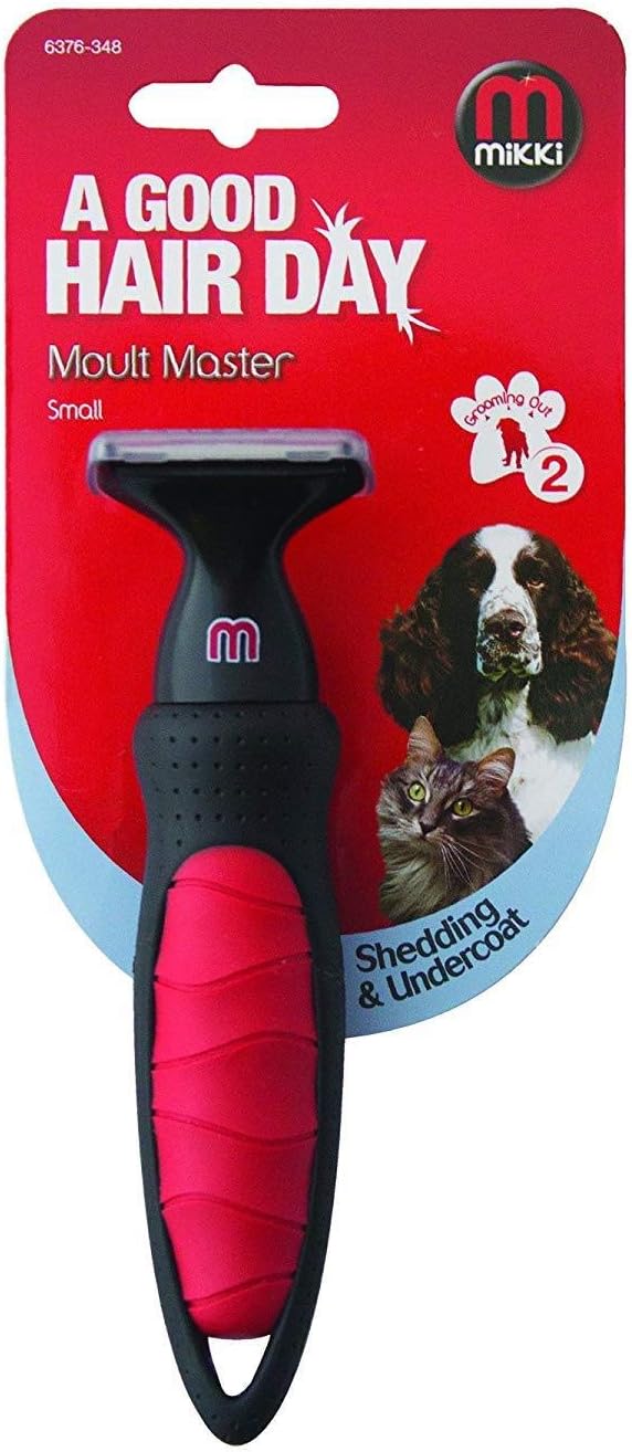 Mikki Dog, Cat, Puppy Grooming Shedding Tool Moult Master Brush Blade for Small, Medium Pets