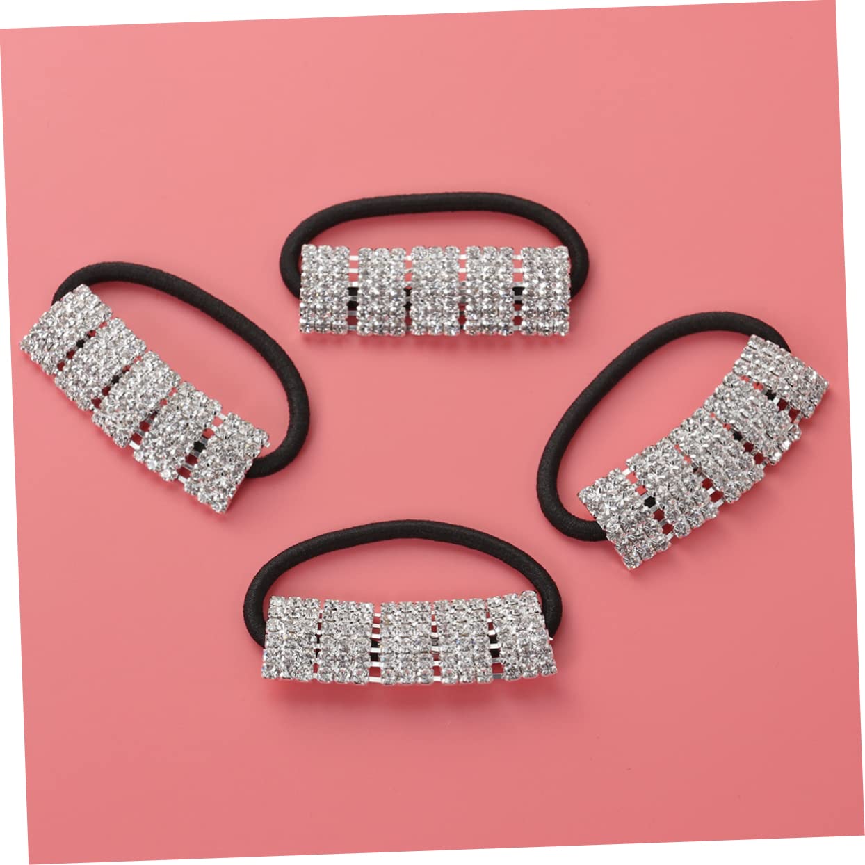 Housoutil 12stücke Strass Haargummis Für Frauen Elastische Creaseless Ponytail Mit Funkelnden Kristallen Haaraccessoires Für Mädchen Und Damen
