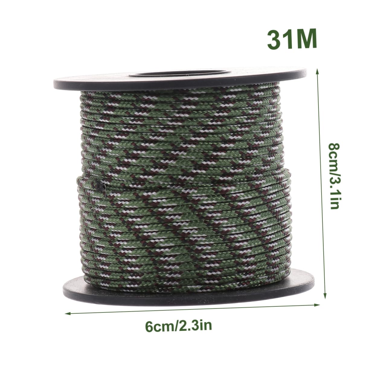 NULYLU Reflective Outdoor Tent Fix Rope for Camping and Hiking Durable Weather Resistant Guy Lines with Strong Pulling Force Portable Clothesline Rope Bright Green