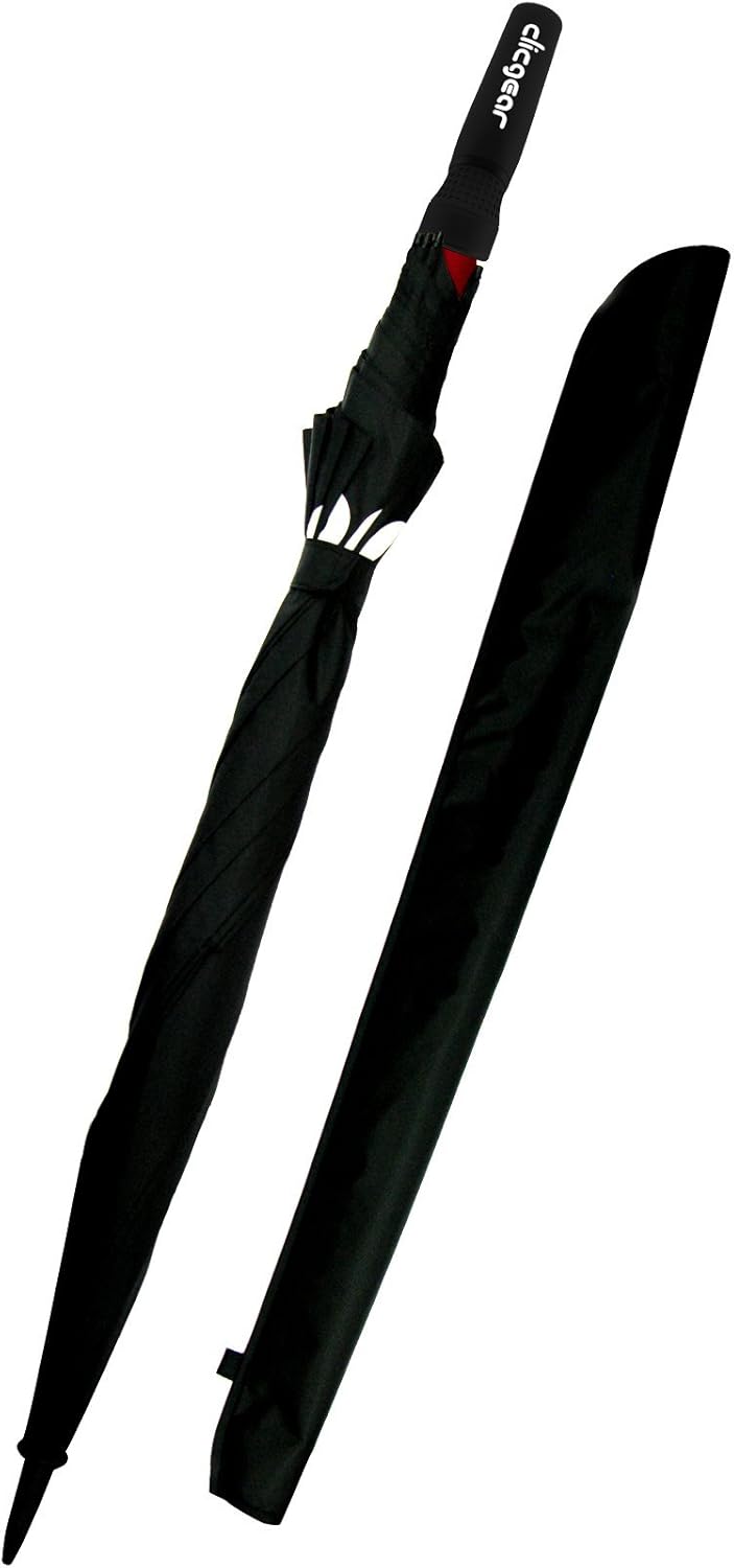 Clicgear Double-Canopy 68” Wind Resistant Umbrella for Sun and Rain