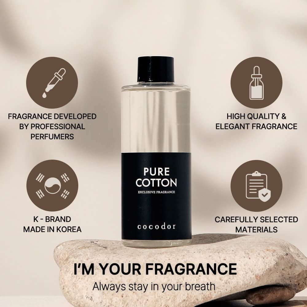 COCODOR - Ricarica per diffusore di olio profumato al limone ed eucalipto, 200 ml, 1 confezione/aromaterapia, fragranza per la casa, oli profumati, oli per diffusore a bastoncini, decorazione per la