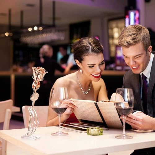 Vista 7 de Ejoyous - Soporte de acrílico transparente para rosa