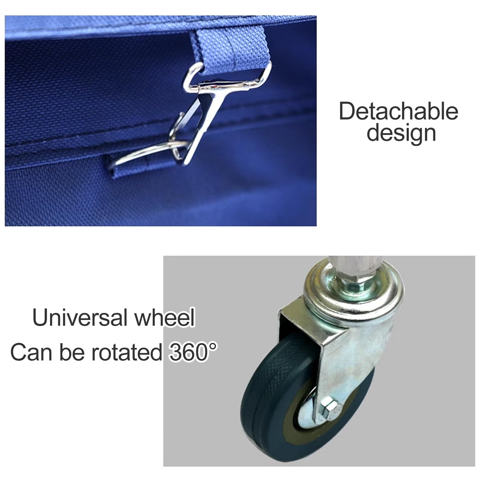 Carrello Portabiancheria Con Ruote - 320 Litri, Blu - Foto 6