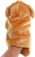 Vista 3 de Marionetas de peluche para perros y cachorros, juguetes de peluche para contar historias imaginativas (marrón)