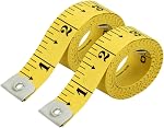 CrafTreat 2-Pack Mesure de la bande jaune – Norme à deux volets & Échelles métriques, règle souple souple pour les mesures du corps & - Je suis sur mesure. 60in/150cm