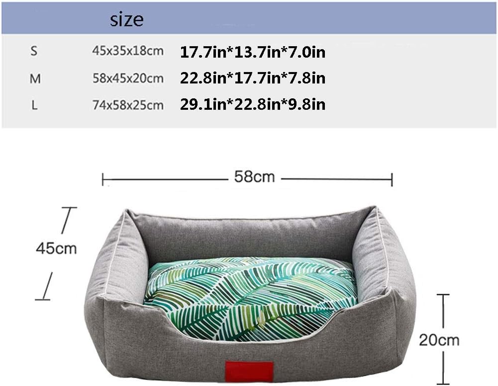 Pet Bed Cat Litter Kennel Small Dog Medium Sized Dog Teddy Dog Bed Dog Mat Four Seasons Bite-Resistant Removable and Washable Pet Cushion Bed (S)