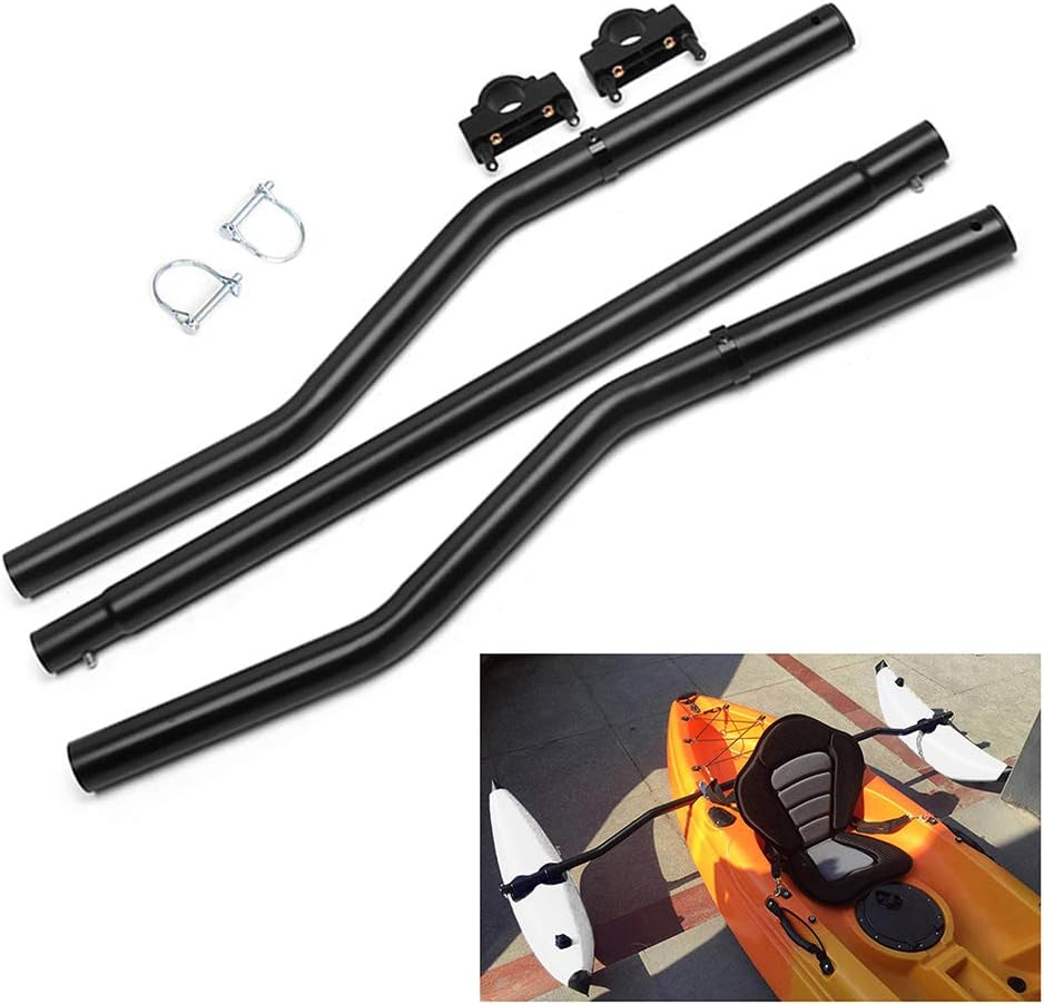 LIXADA Kayak Outrigger Sidekick Arms Canoe Boat Fishing Stablizer System Rack Mount, Black,1 Pair