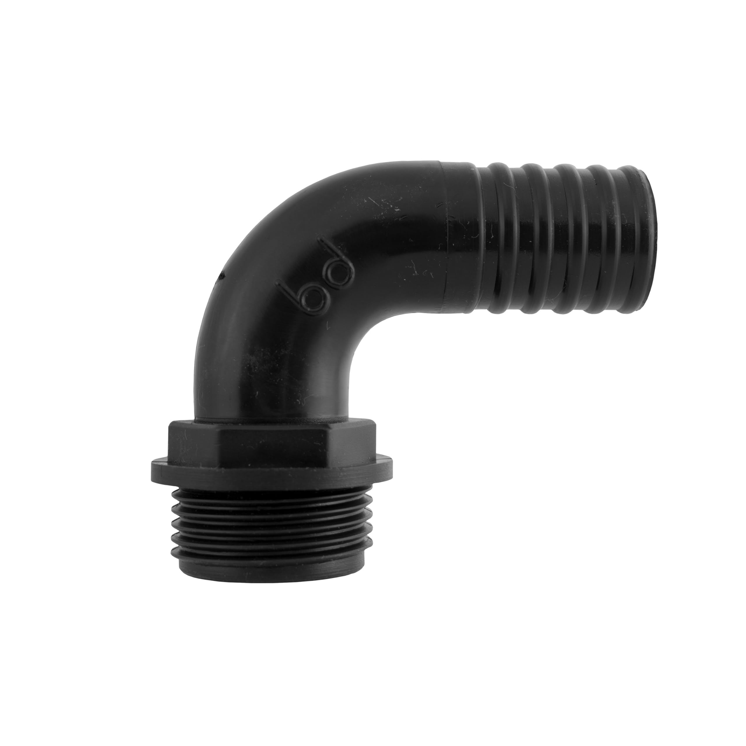 B2c Black Pond Hose Connectors: T-Bend, Straight, Tap, Valve, Tee, Elbow, Flow Control, Adjustable, Leak-Proof Fittings For Water Pumps, Filters, And Irrigation Systems (Elbow 25Mm - 1" Bspm)