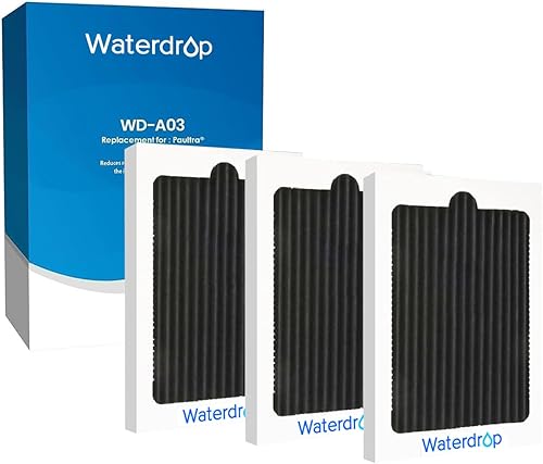 Waterdrop Filtro de aire para refrigerador, repuesto para Frigidaire y Electrolux, Pure Air Ultra, PAULTRA, SCPUREAIR2PK, 242047801, 242061001,