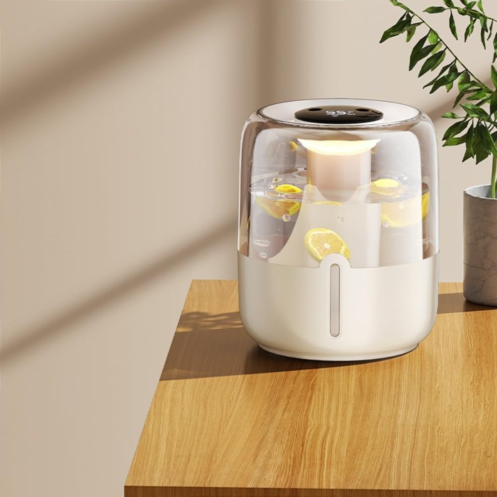 Umidificatore silenzioso da 6,8 L per casa e ufficio, con luce notturna e controllo dell'umidità personalizzabile, funzionamento silenzioso sotto 36 dB per camera da letto e sonno ABS