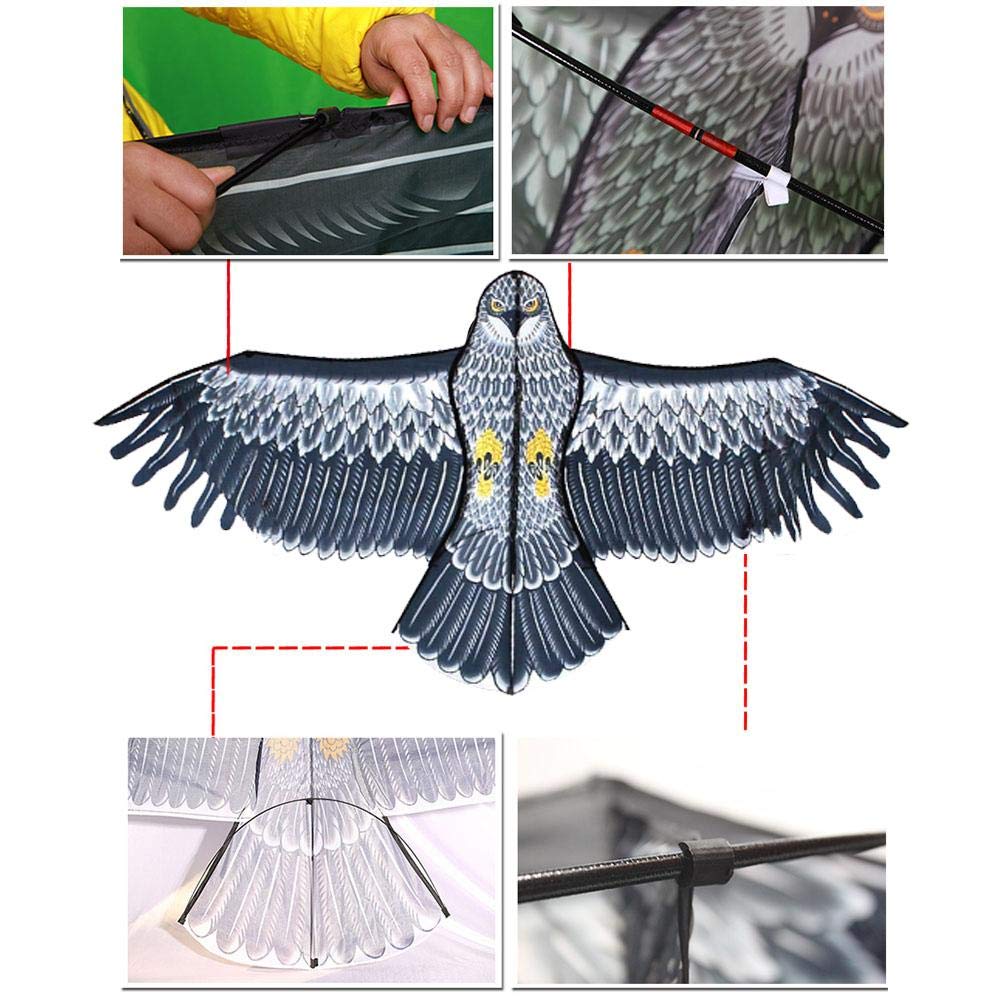 Vogelabwehr mit Laptony Bird Scarer Flying Kite für Garten und Vogelabwehr mit Laptony Bird Scarer Flying Kite für Garten und