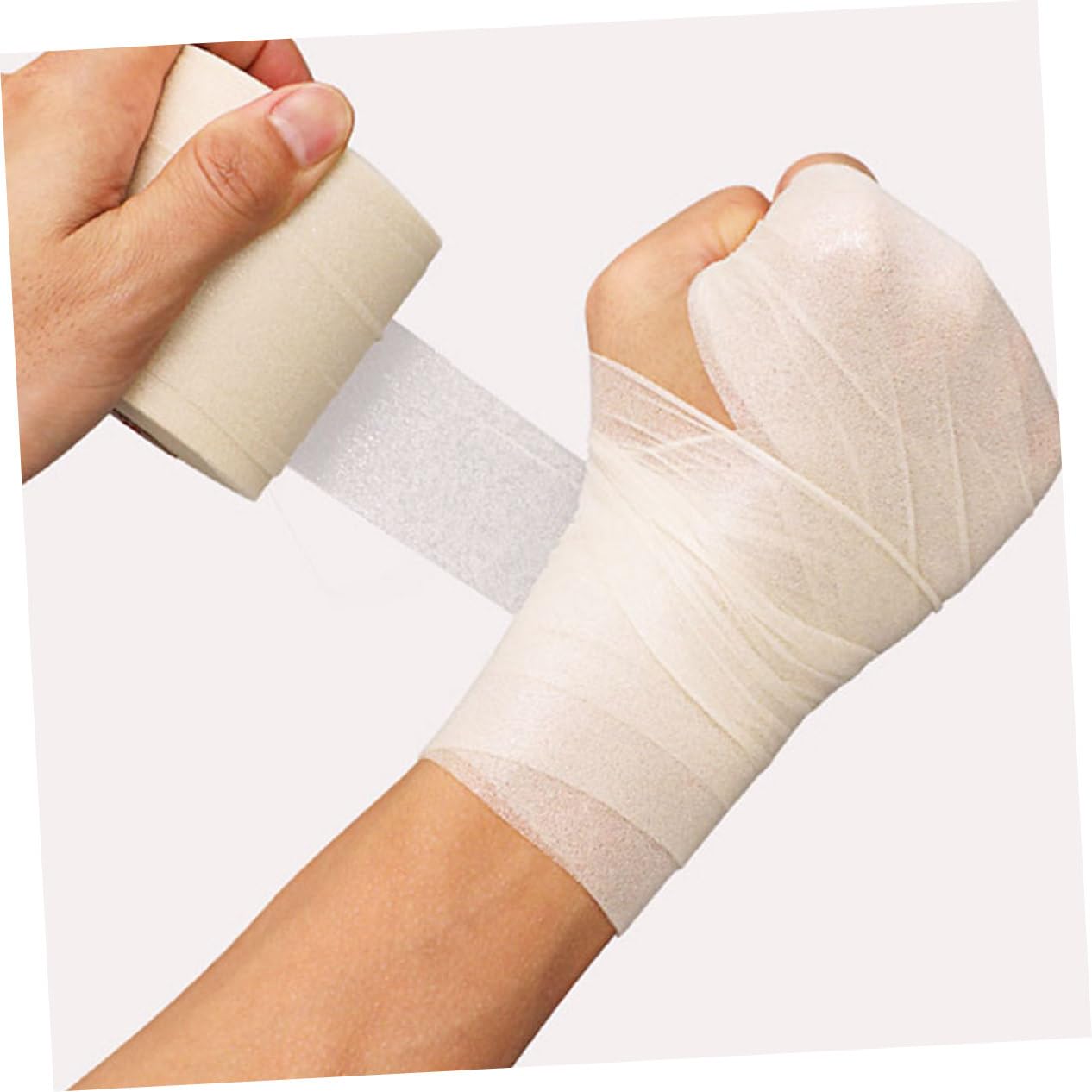 COLLBATH 2 Rolls Sports Foam Sponge Football Tape Prewrap Athletic Tape Foam Grip Tape Tape Foam Underwrap Athletic Foam Tap Athletic Sports Tape Atheltic Tape Sponges Khaki