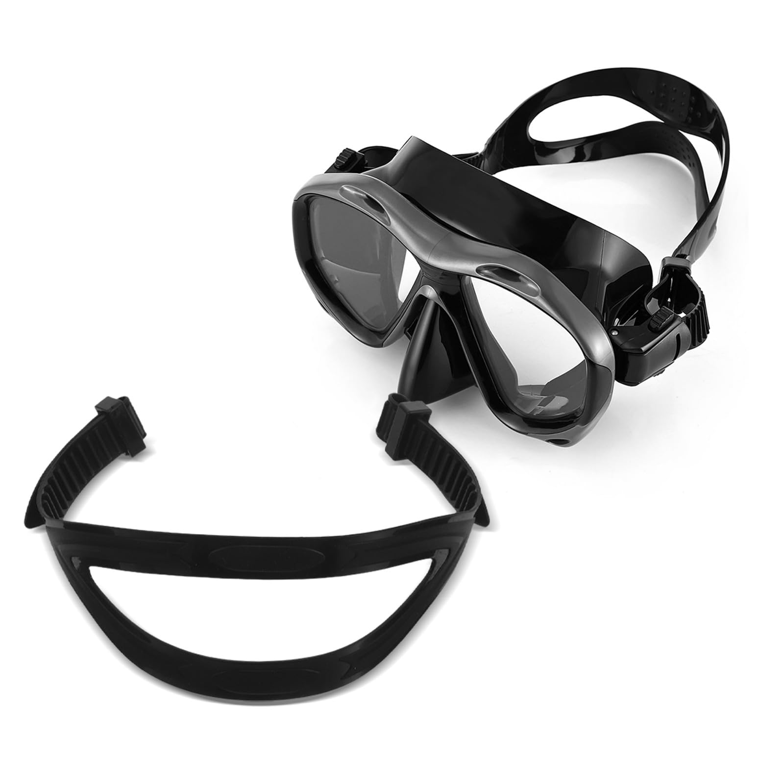 2 cinturini di ricambio per maschera subacquea - Cinturino in silicone per maschera da sub - Fascia per la testa per attrezzatura da snorkeling e per uomo e donna