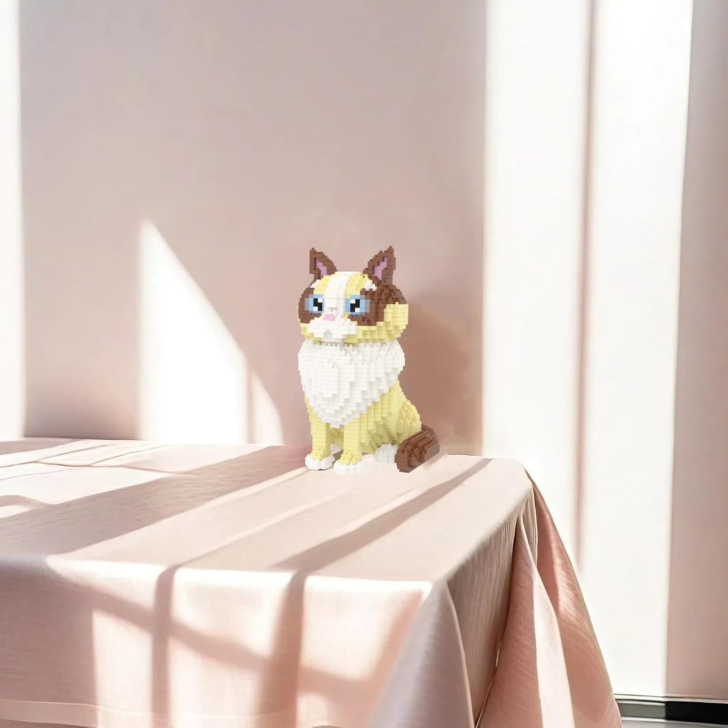 Larcele Cat Micro Building Blocks Animal Set, DIY Mini 3D Building Toy Bricks Kit,1160 Pieces KLJM-05 (Ragdoll) - Image 6