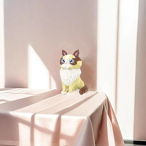 Vista 94 de Larcele Juego de mini bloques de construcción para gatos, ladrillos de juguete de construcción 3D para bricolaje, 1390 piezas KLJM-05