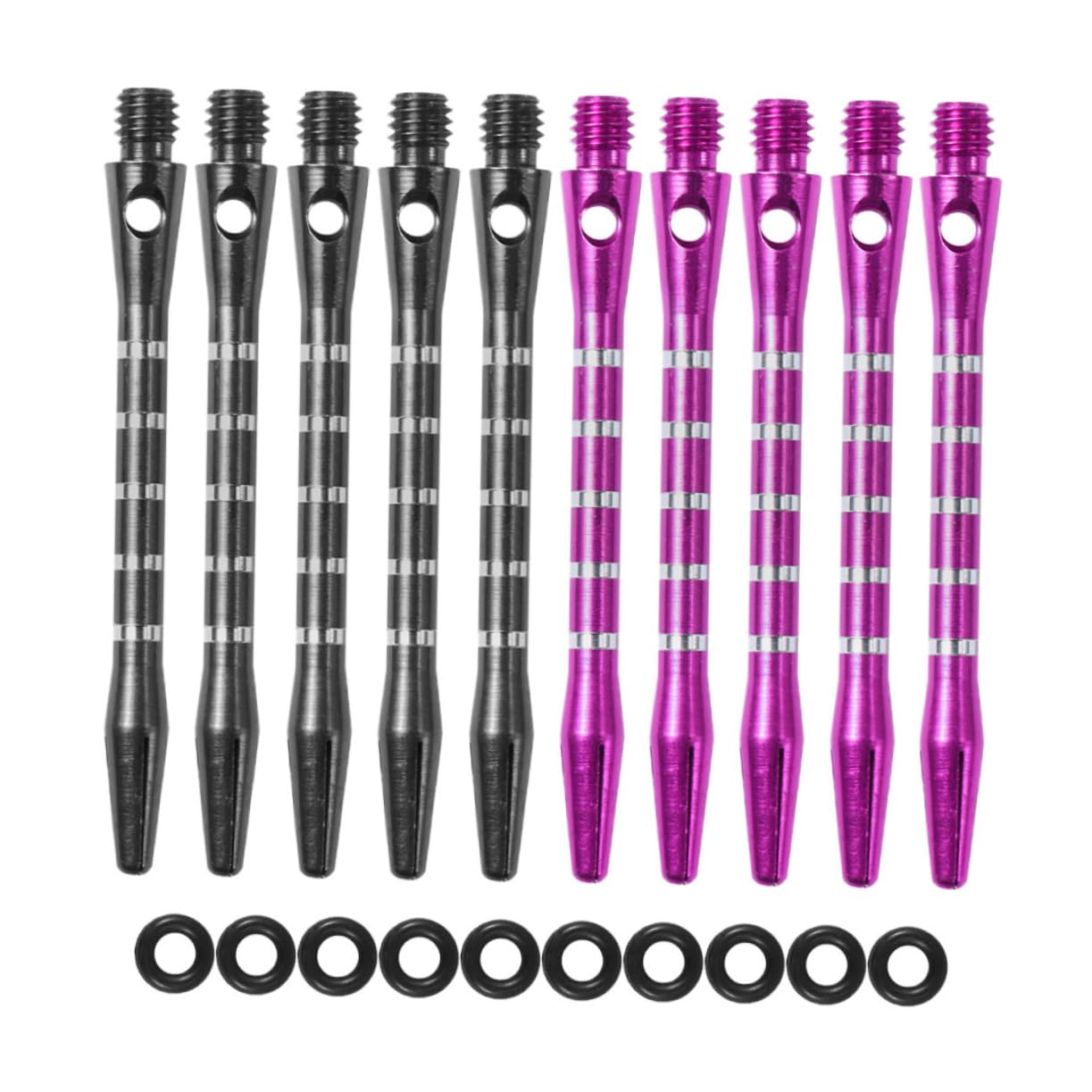 BRIGHTFUFU Accessories 10 Sets of Shafts Short Aluminum Alloy Stems 2ba Groove Barrels Improve Accuracy Speed