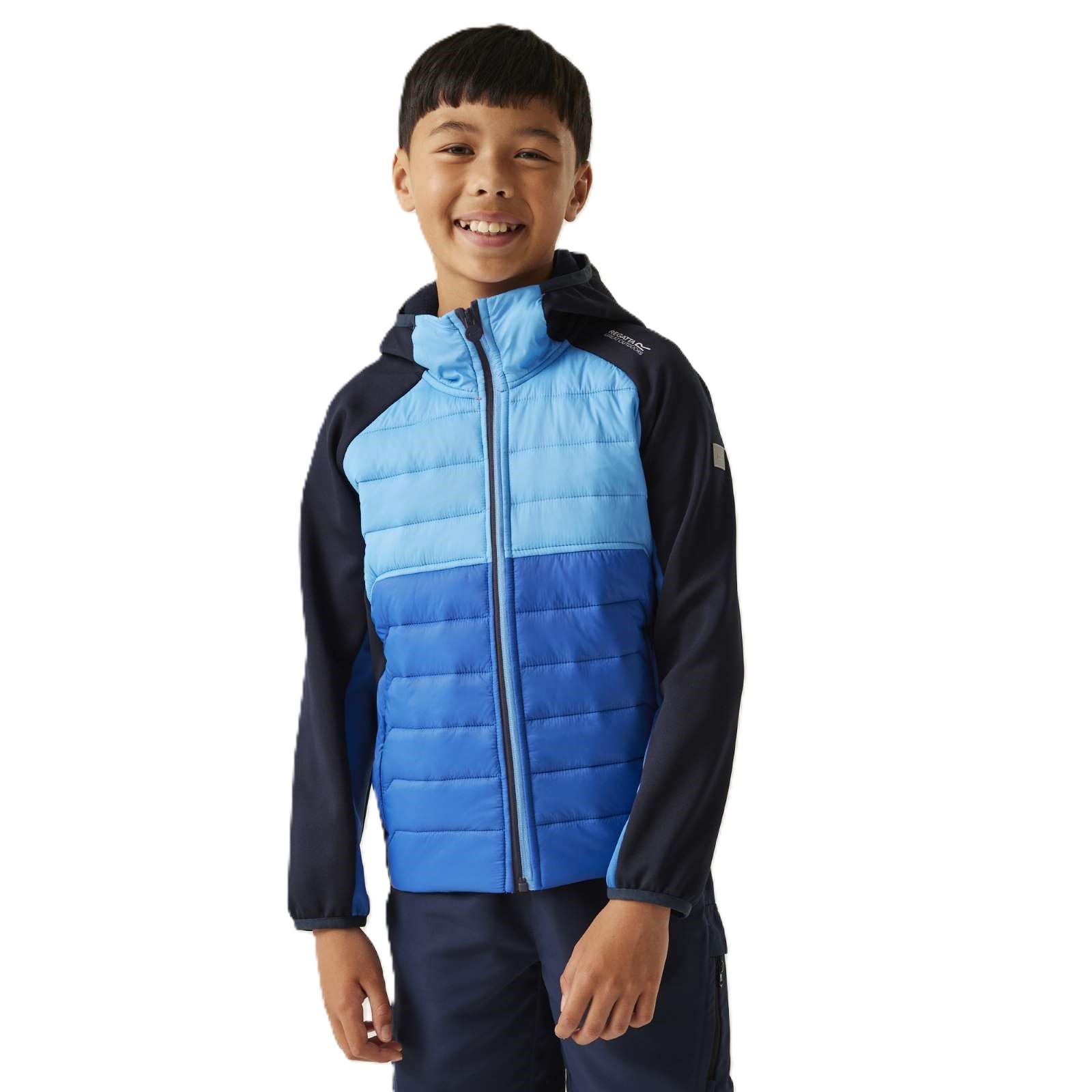 Regatta Kids' Kielder IX Hybrid Jacket with Extol Stretch panel inserts & synthetic Warmloft down-touch insulation, perfect for hiking, walking & outdoor activities
