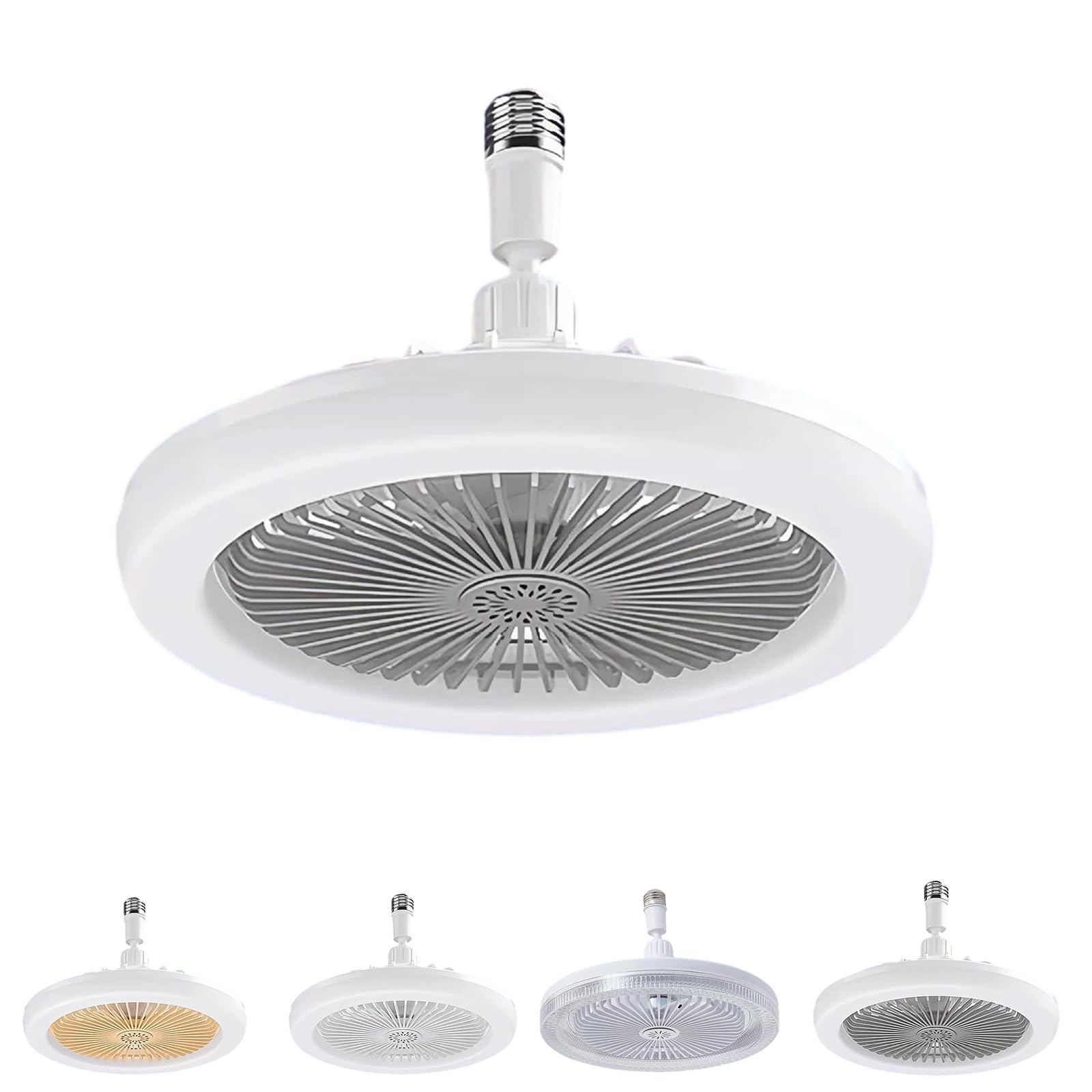 Liocwocne B Ceiling Lamp With Fan, Led Ceiling Fan With Remote Control, 3 Speeds, Quiet Dc Motor & Dimmable Light, Perfect For Edrooms And Living Rooms(B)