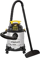 STANLEY SL18116 6 Gallon 4HP Wet/Dry Shop Vacuum with Blower, Stainless Steel Tank - Powerful Garage Cleaner