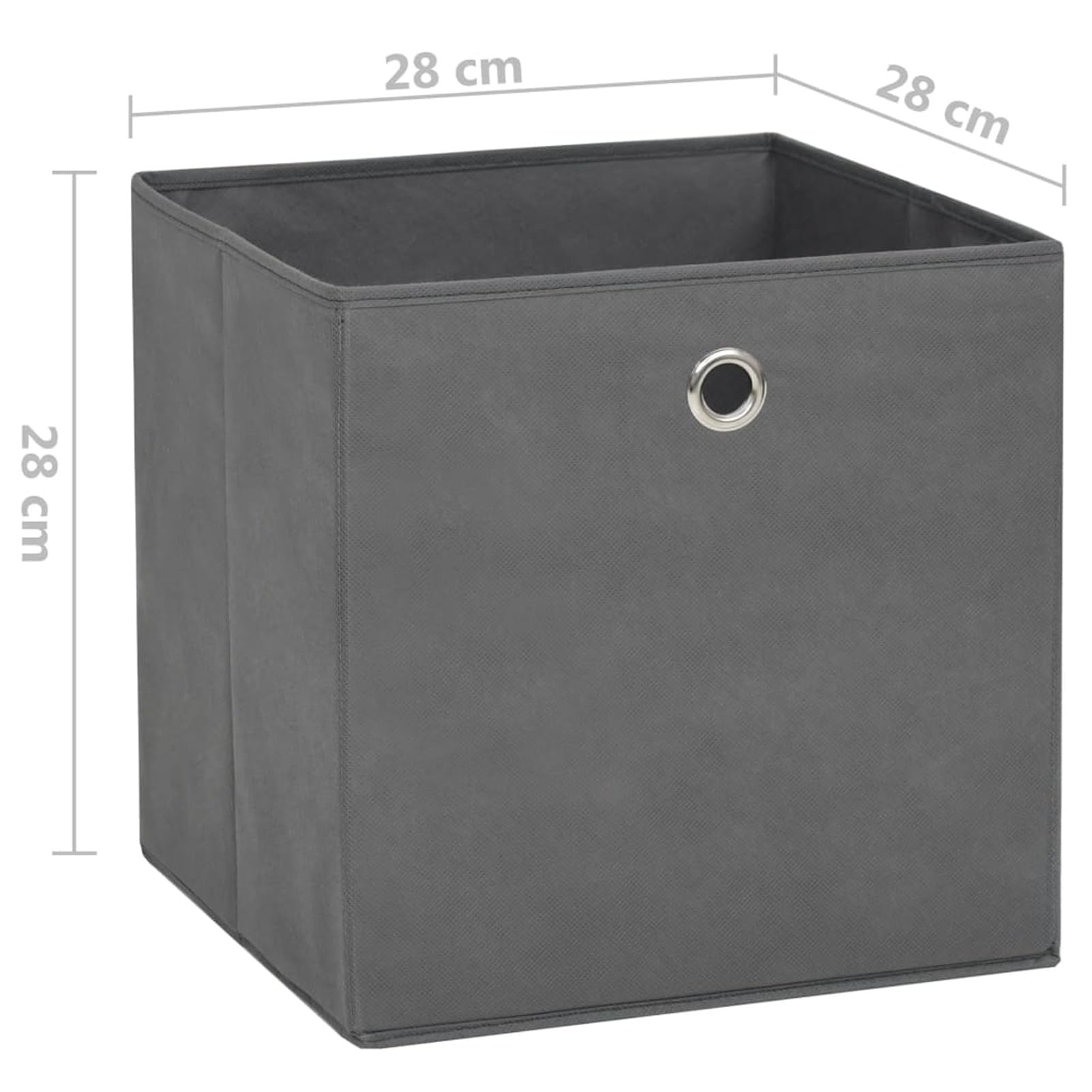 ZEYUAN Aufbewahrungsboxen 10 STK Spielzeugkiste, Aufbewahrungskiste, Kleideraufbewahrung, Kleideraufbewahrung & Organisation, Vliesstoff 28x28x28 cm Grau