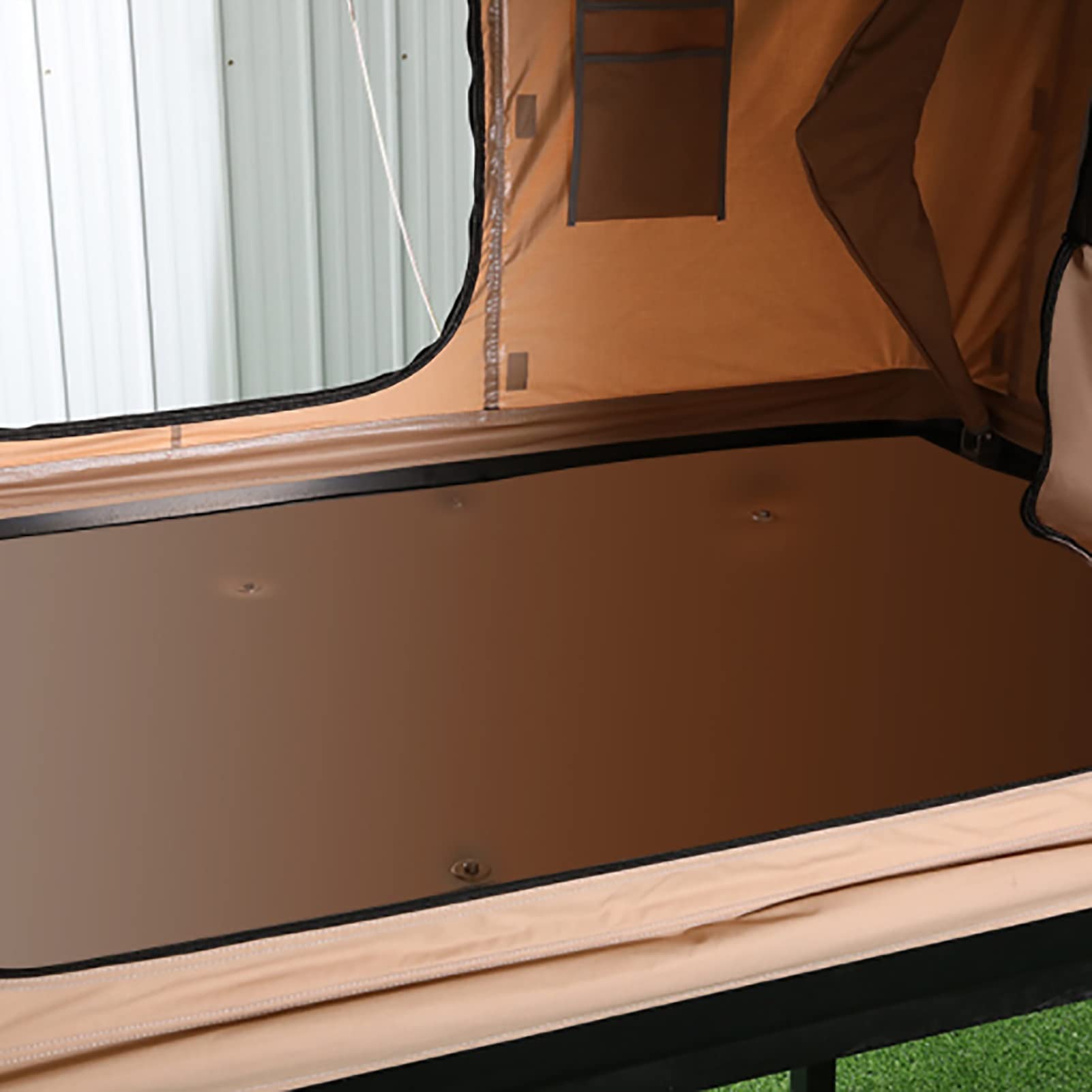 Tenda da Tetto Esterno a Guscio Rigido per Campeggio Fuoristrada 3-4 Persone Veicolo Pop Up SUV Camion Via Terra con Scaletta, Tenda da Tetto a Guscio Rigido per Auto Camion SUV Campeggio Viaggi