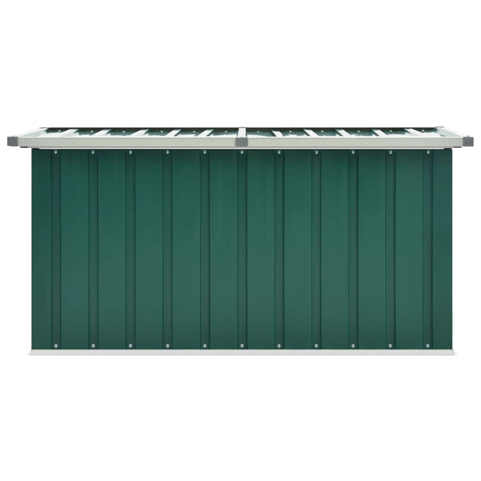 Festnight Gartenbox Wasserdicht Metall Auflagenbox Garten-Aufbewahrungsbox Große Kissen Werkzeugkasten Gartenbox Balkonschrank Gartentruhe Kissenbox Grün 129 x 67 x 65 cm