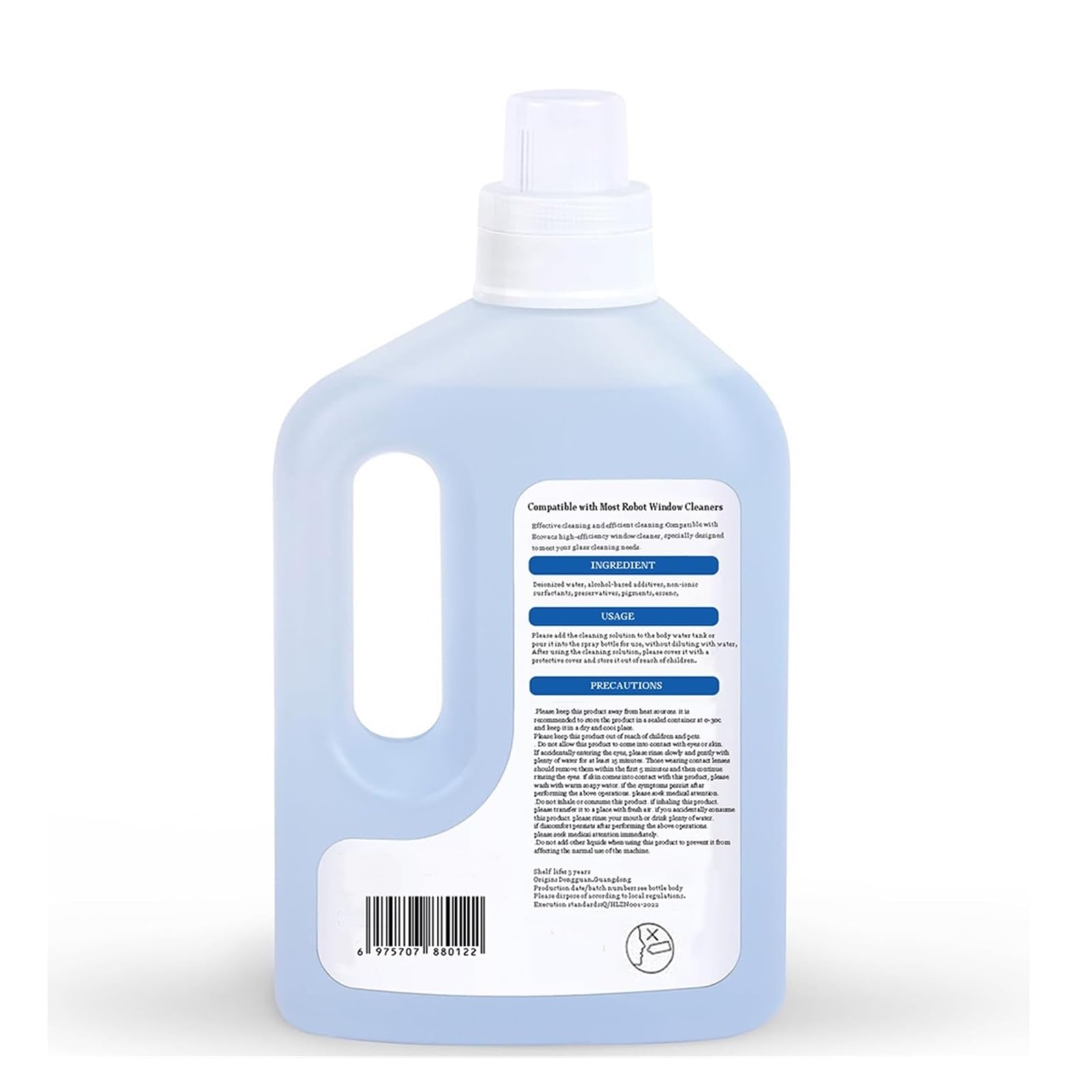 Solución de limpieza de 1 litro for robots de limpieza de ventanas, compatible con ECOVACS Winbot Winbot W1 PRO/W2/W2 OMNI/W2 PRO/W2 PRO OMNI/W2S/W2S OMNI/All Winbot(3L(3 Bottle))