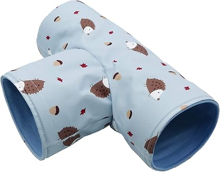 Amazon ドワーフウサギハムスターモルモットチンチラシュガーグライダーハリネズミの隠れ家の洞窟のための手作り3ウェイ小動物隠れ家トンネル 折りたたみ式ペットプレイグッズトンネルチューブ ブルー Caili 飼育ケージ内装 通販