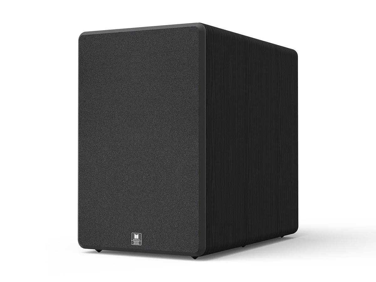 Monolith M-15 V2 15-Inch THX Certified Ultra 1000 Watt Powered Subwoofer - Low Distortion, High Power Output, Vented HDF Cabinet, RCA and XLR Inputs, For Home Theater Systems, Black Ash Finish