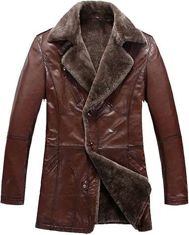 shearling lined leather jacket mens
