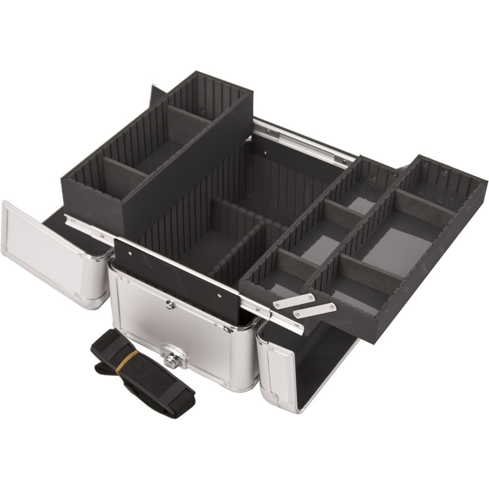 SUNRISE Professional Makeup Case E3302 Aluminum, 3 Easy