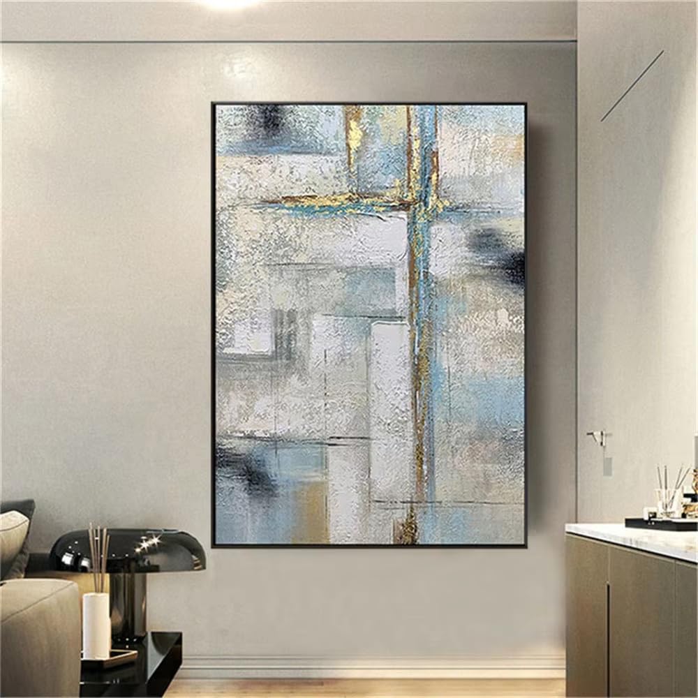 AEFOUU Wall Art Canvas Picture Print Modern Light Color Abstract Painting Large Wall Art Picture for Bedroom Home Decor Mural(80x140cm/32x55in/Internal Frame)