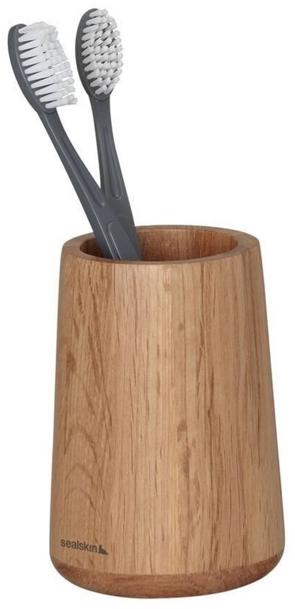 Sealskin Earth Toothbrush tumbler freestanding Oak