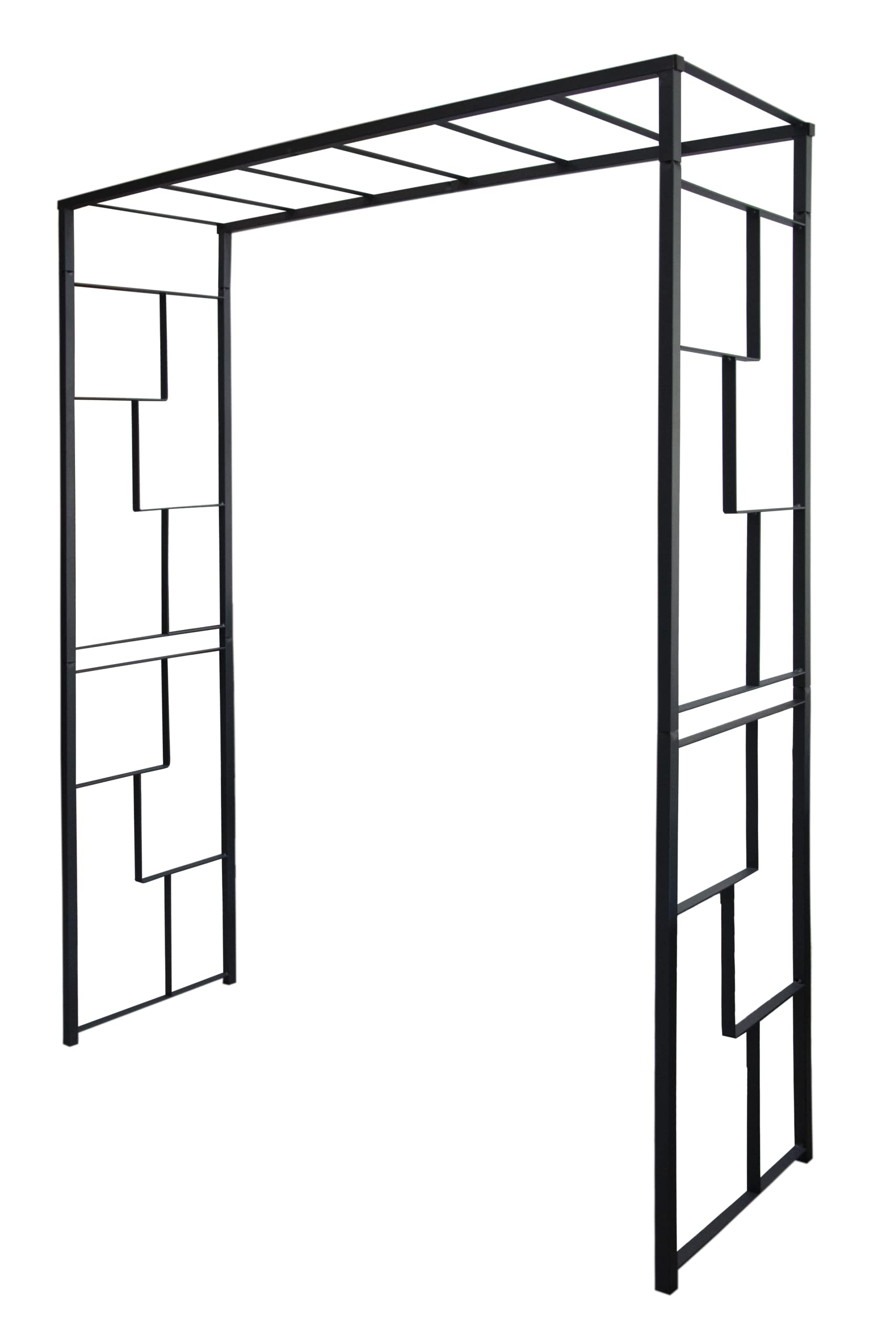 Arche de Jardin Linéale en Tube carré de 25 mm - 155x50x198 cm - Anthracite - Made in France
