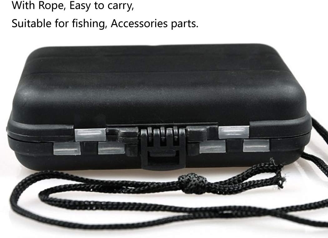4-PACK Plastic Fishing Lure Tackle Box Bait Storage Squid Organizer Jig Hooks Accessories Case 11 Dividers Compartments with Rope image 2