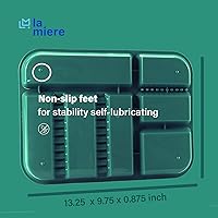 Vista 2 de LA MIERE Bandeja dividida para instrumentos dentales, bandeja de configuración dividida autoclavable, bandeja dividida separada B-Lok, tamaño B